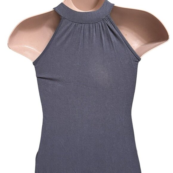 JULIE'S CLOSET Beaded Jeweled Tank Top Women's Small Gray Blouson Stretch Knit - Picture 13 of 15